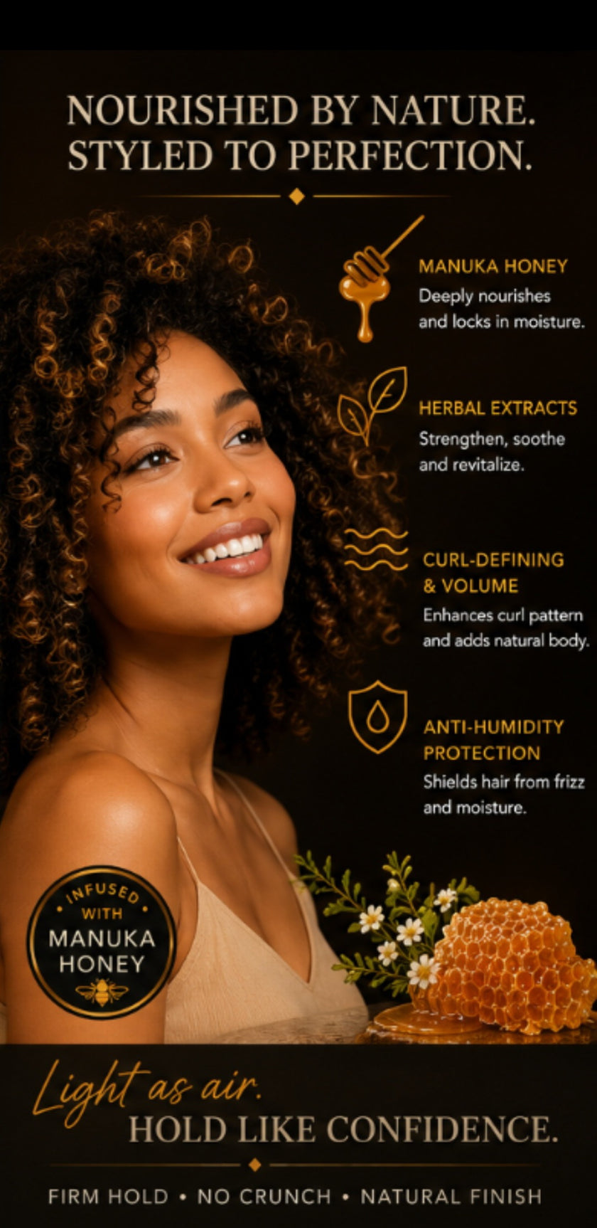 GlowTress Manuka Honey and Herbal Hair Mousse
